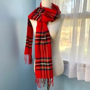 NWT Access by Mediterranean Concepts Red Tartan Plaid Scarf